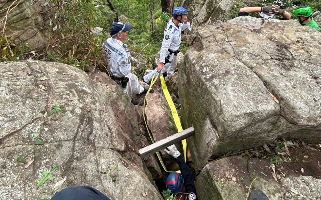 Woman wedged upside down between rocks for 7 hours after trying to retrieve her phone